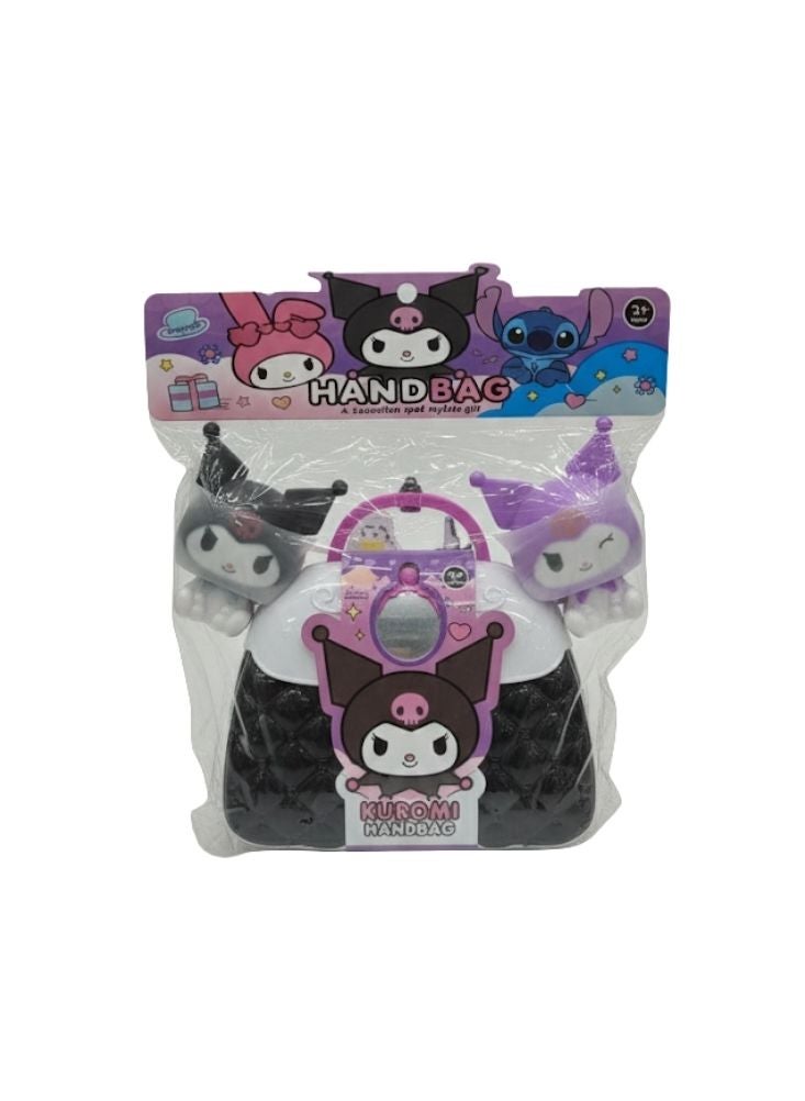 Premium Kuromi Inspired Kids Handbag Toy – Black & Purple Cartoon Carry Case with Mini Figures, Cute Collectible Playset - Image 3